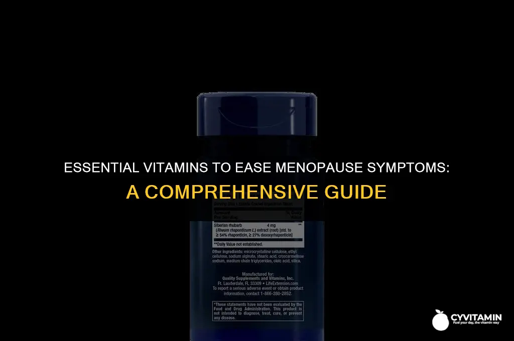 what vitamin is good for menopause