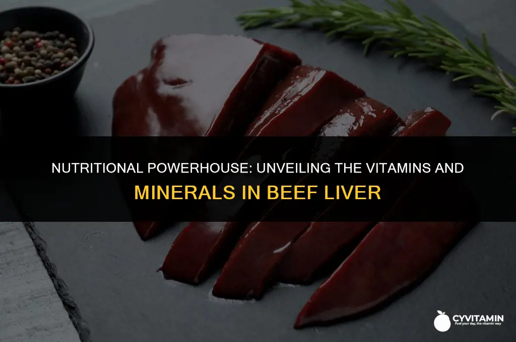 what vitamins and minerals are in beef liver