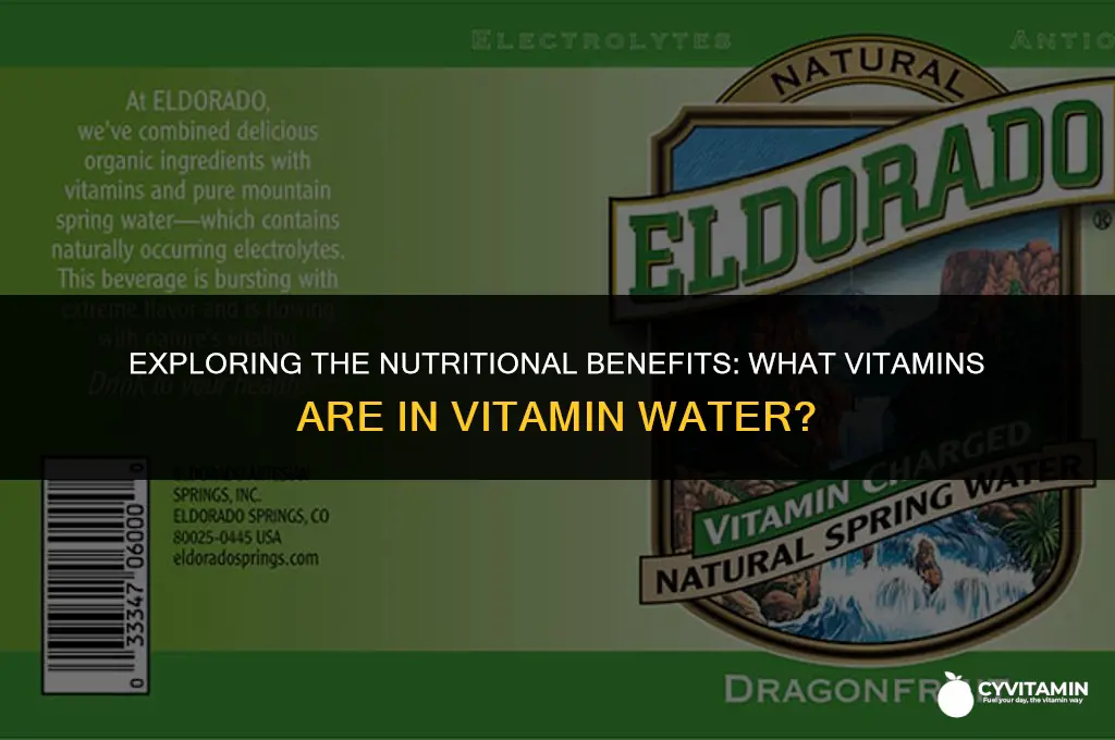 what vitamins are in vitamin water