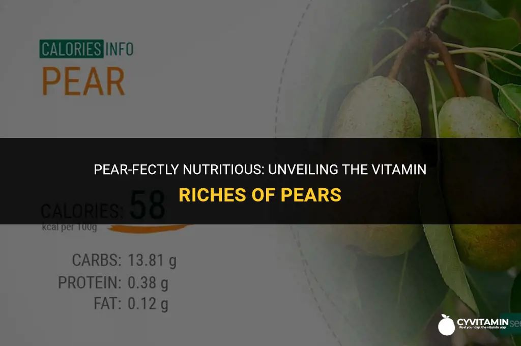 what vitamins do pears contain