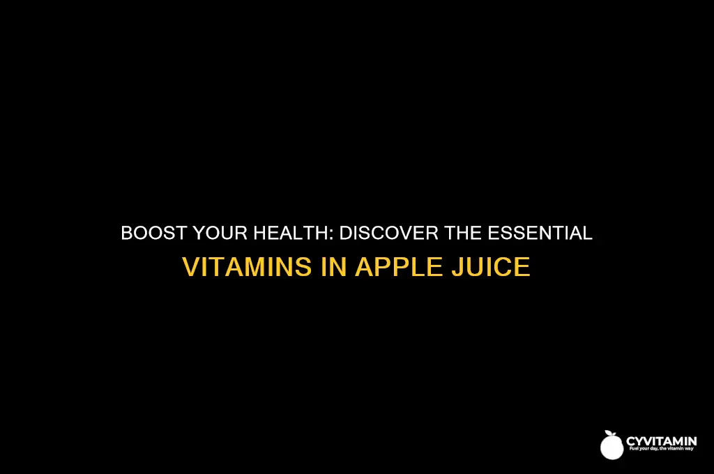 what vitamins does apple juice contain