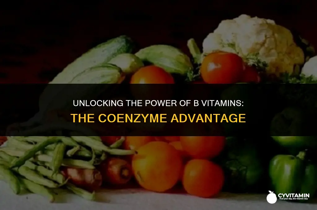 when b vitamins are consumed in their coenzyme forms