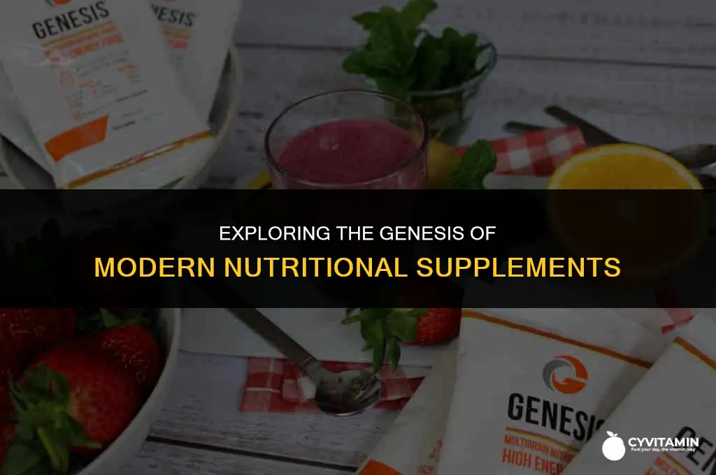 when did modern-day nutritional supplements originate