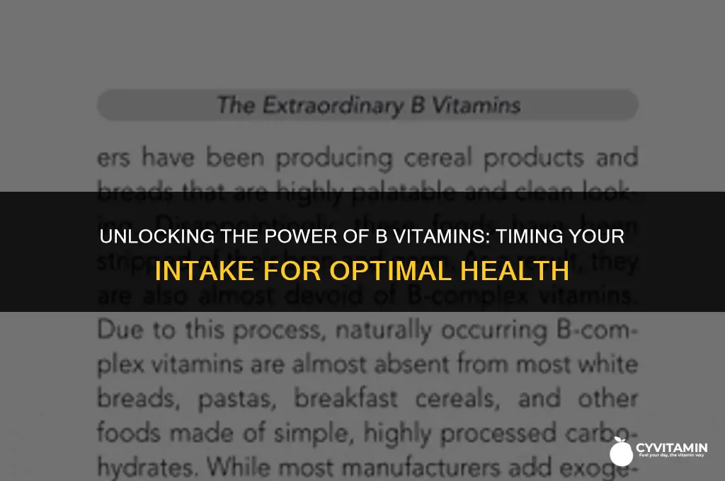 when is the best time to take b vitamins