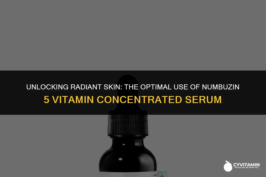 when to use numbuzin 5 vitamin concentrated serum