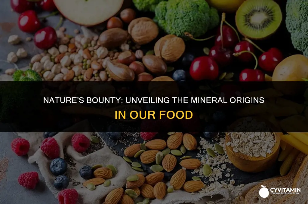 where do minerals come from in food