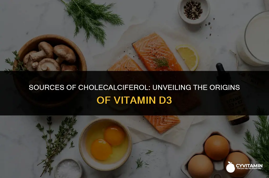 where does cholecalciferol vitamin d3 come from
