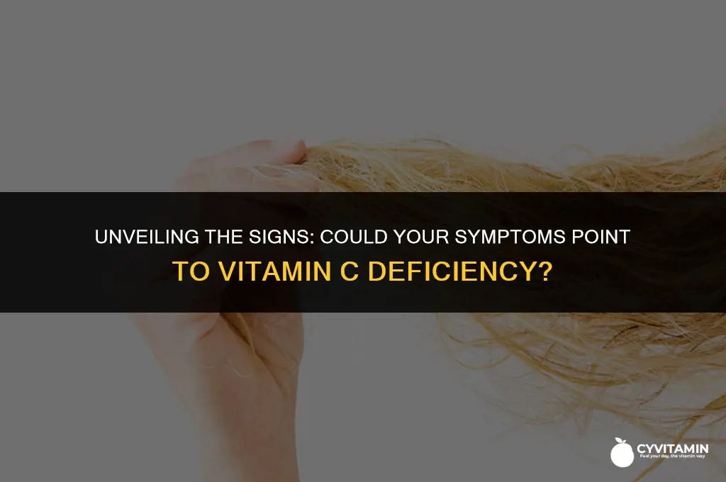 which finding would indicate possible vitamin c deficiency