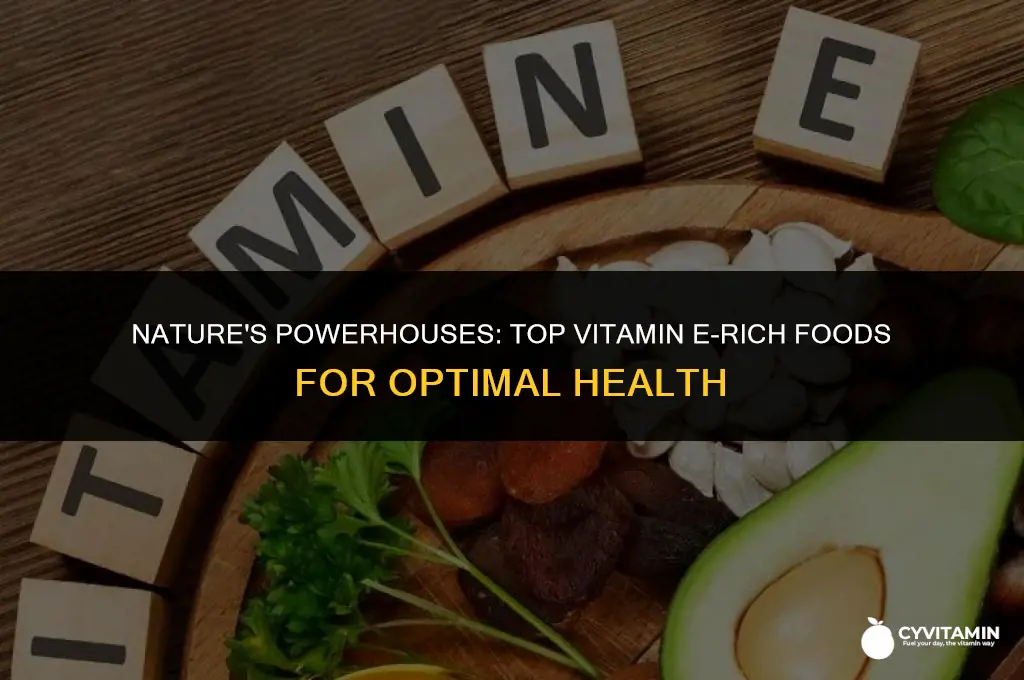 which food sources are naturally higher in vitamin e