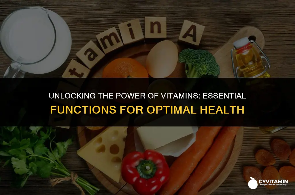 which of the following are functions of vitamins