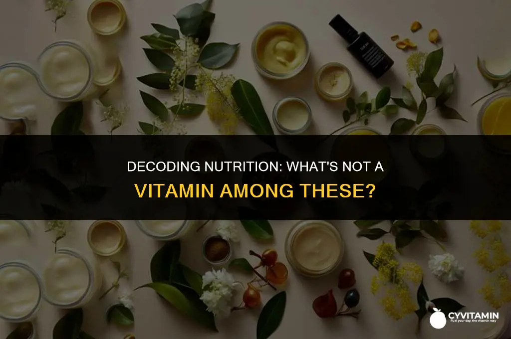 which of the following does not describe a vitamin