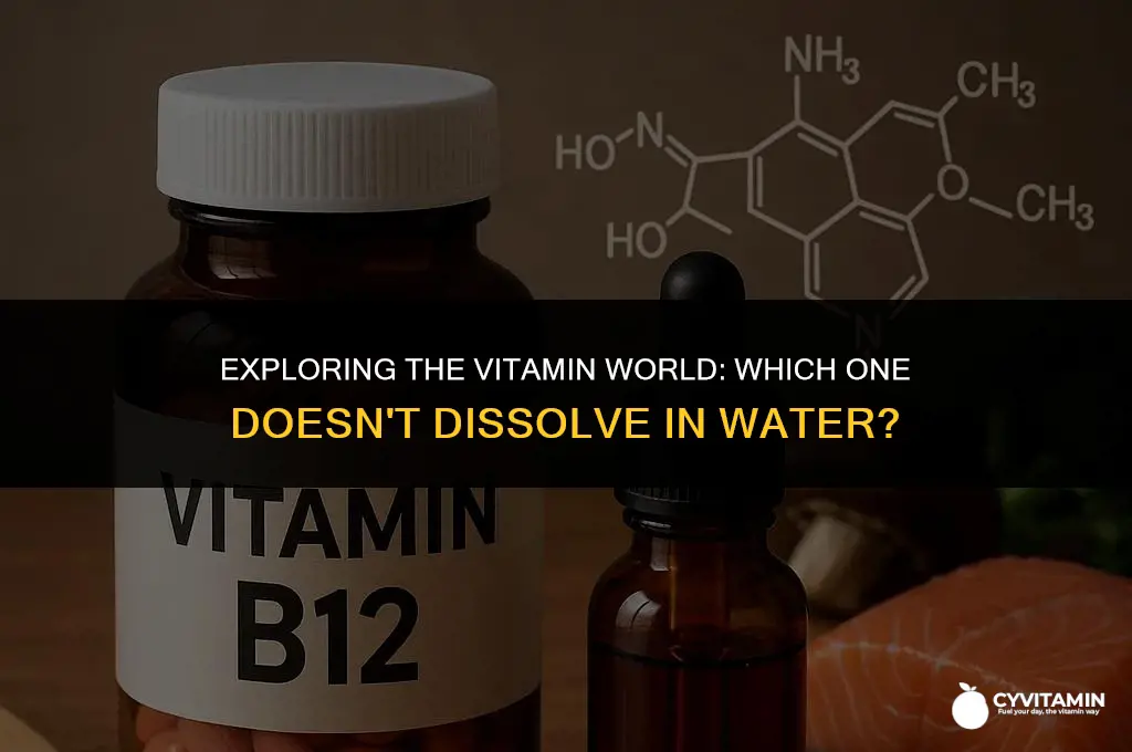 which of the following is not a water soluble vitamin