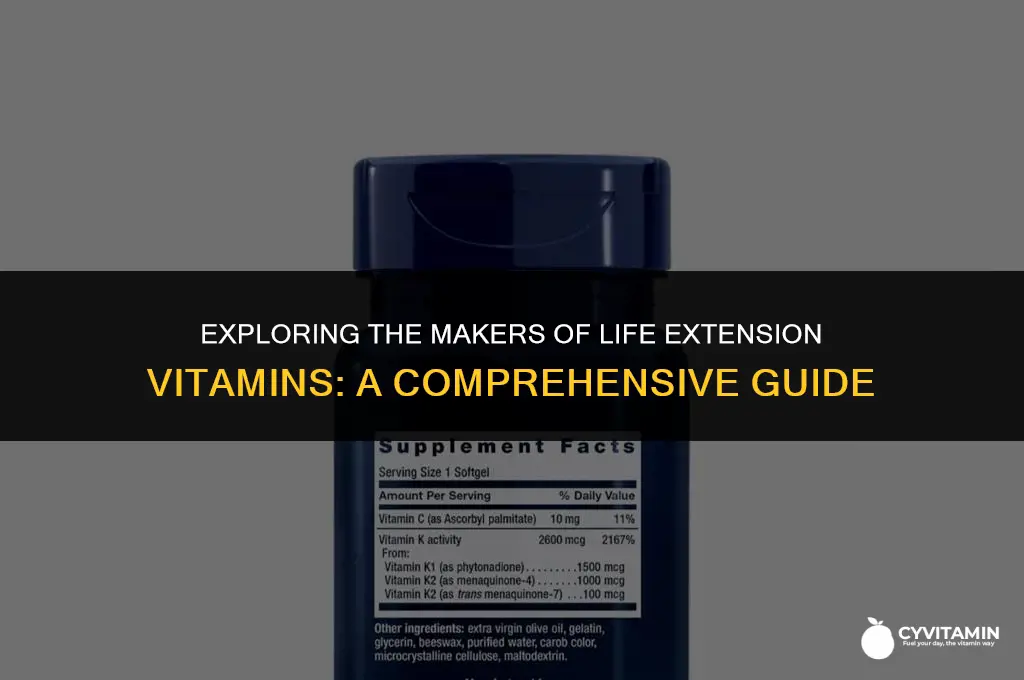 who makes life extension vitamins