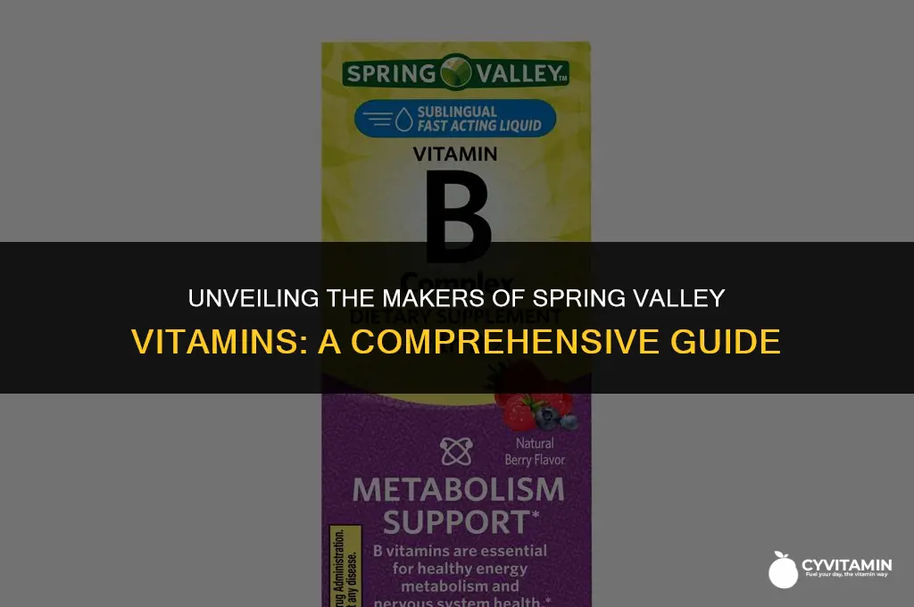 who makes spring valley vitamins