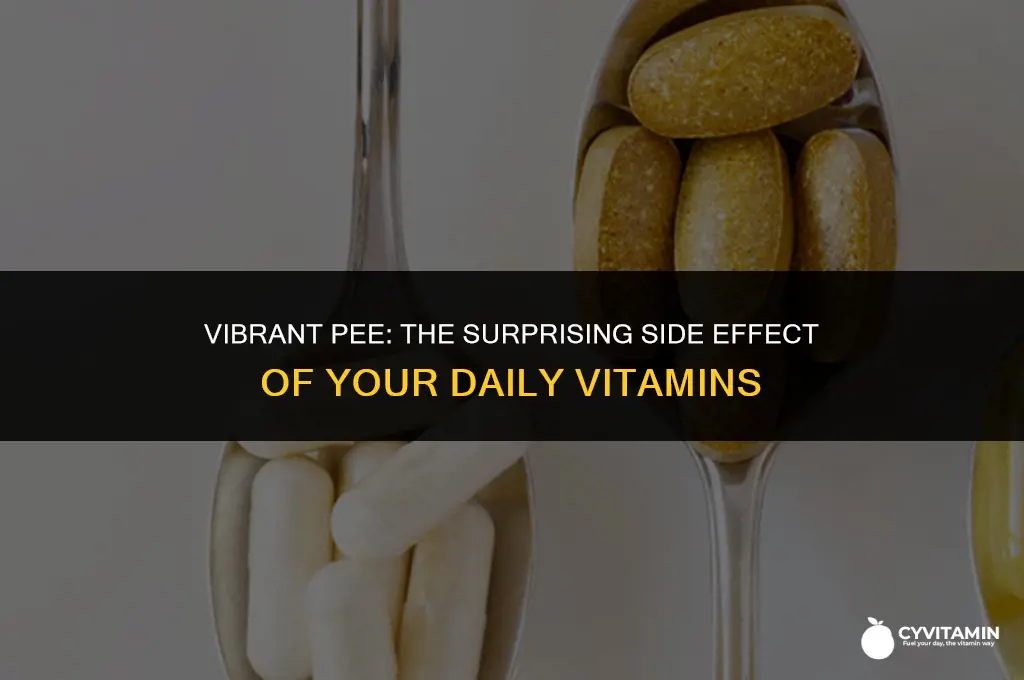 why is my pee neon yellow after taking vitamins