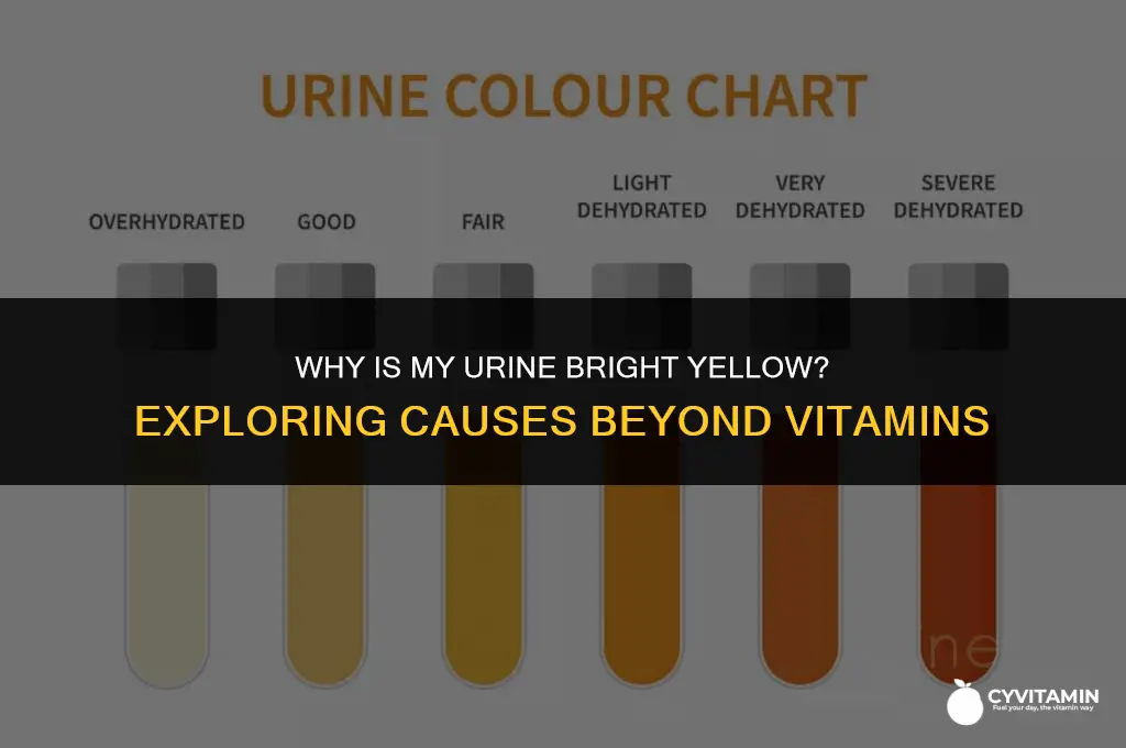 why is my urine bright yellow not taking vitamins