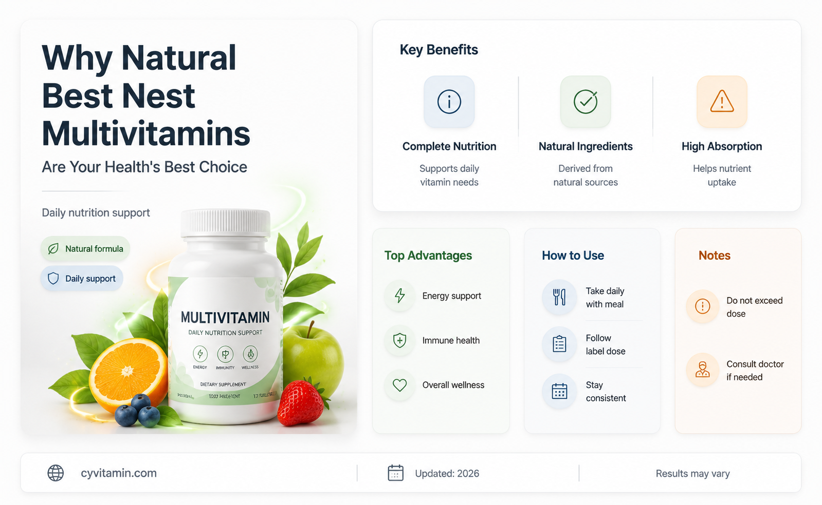 how natural is best nest multi vitamins